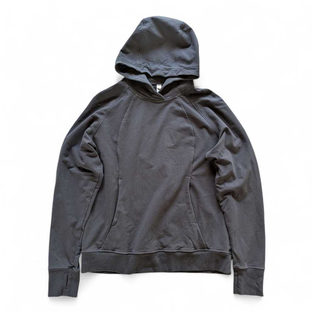 Lululemon OG Scuba Hoodie Pullover Sz 12 | Laidback Streetwear In Black Wash - Picture 7 of 10